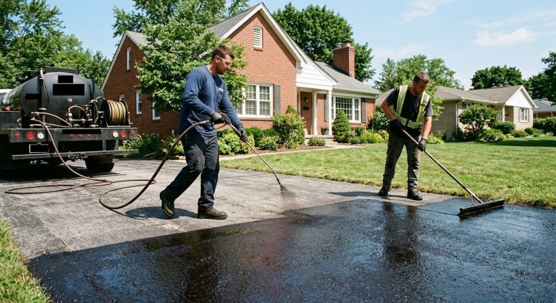Blacktop Driveway Sealing in Greenville, SC